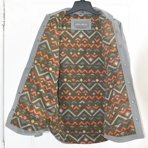 GRAY NWT Eddie Bauer Men’s Fleece Lined Jacket - Picture 4 of 11